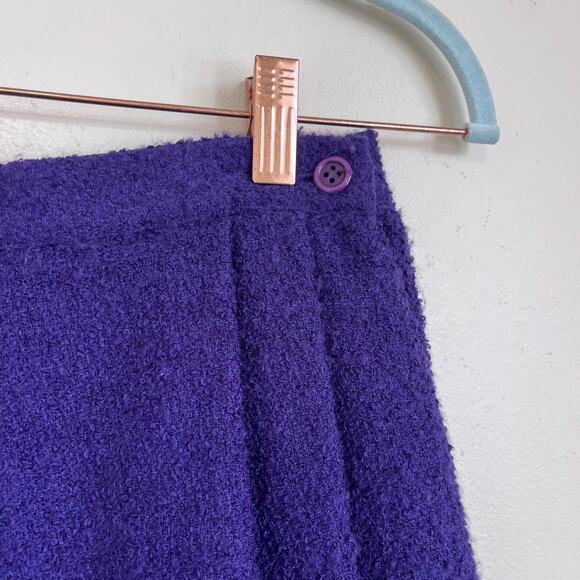 Vintage Boston Traveler Womens Gauchos Size 9-10 Purple Wide Leg Retro Culattes - Picture 5 of 9